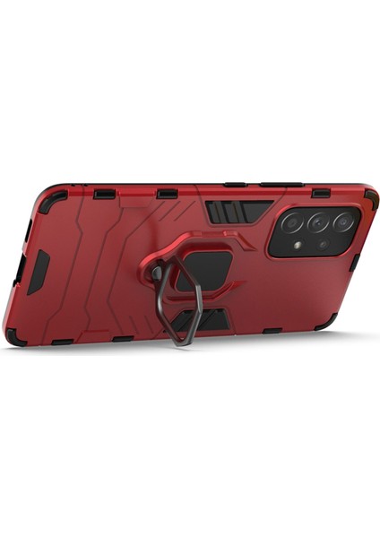 Samsung Galaxy A53 5g-Red Için Ring Kickstand Hard Pc+Yumuşak Tpu Heavy Derect Shockroof Defender Telefon Kılıfı (Yurt Dışından) fiyatları