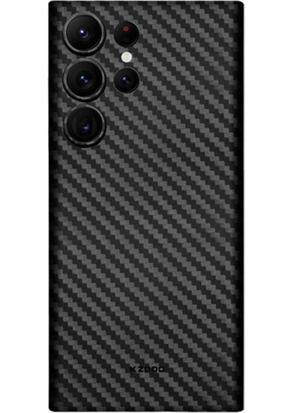 Kzdoo Samsung Galaxy S24 Ultra Kılıf Pp Telefon Arka Kapak Karbon Fiber Doku-Siyah (Yurt Dışından)