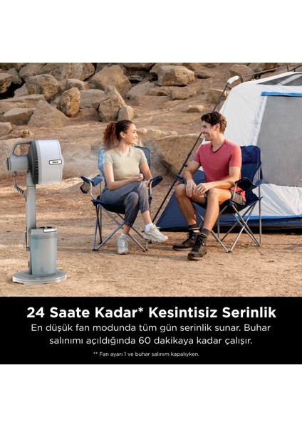 Flexbreeze Promist Taşınabilir Buharlı Fan – Iç ve Dış Mekan Uyumlu, Beyaz