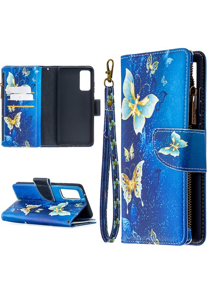 Samsung Galaxy S20 Fe 4g/fe 5G/S20 LITE/S20 Fe 2022-BLUE Butterfly (Yurt Dışından)