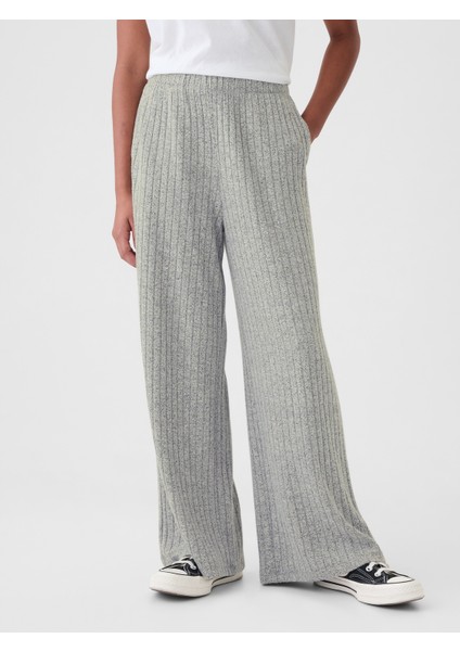 Kız Çocuk Gri Cozy Wide-Leg Eşofman Altı fırsatları