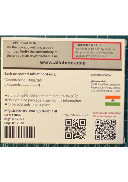 Aııchem Asia Oxa-10 - Oxandralonne 100 Tablet 3736 fiyatları