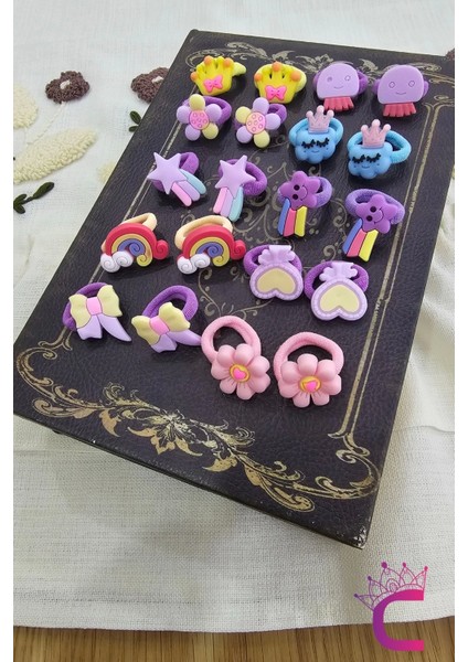 20'li Çantalı Yumuşak Acıtmaz Kız Bebek Havlu Lastik Toka Seti - Renkli Çocuk Lastikli Saç Tokası fiyatları