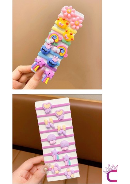 20'li Çantalı Yumuşak Acıtmaz Kız Bebek Havlu Lastik Toka Seti - Renkli Çocuk Lastikli Saç Tokası modelleri