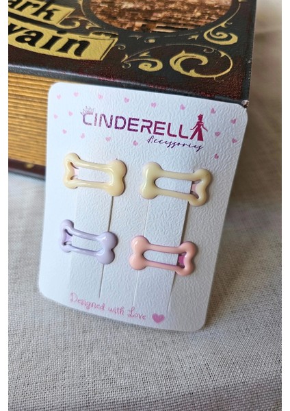 4'lü Minik Sevimli Kemik Şeklinde Kız Bebek Çıtçıt Toka 2.5cm - Soft Renkli Çıt Çıt Yan Saç Tokası fiyatları