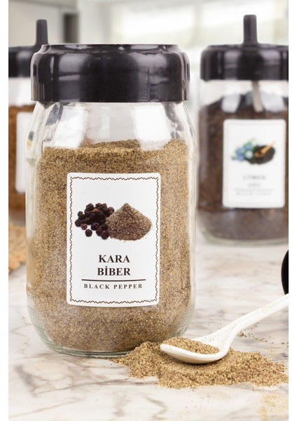 12'li Cam Baharatlık Seti ve 25 Etiket, Şık ve Kullanışlı Mutfak Aksesuarı fırsatları