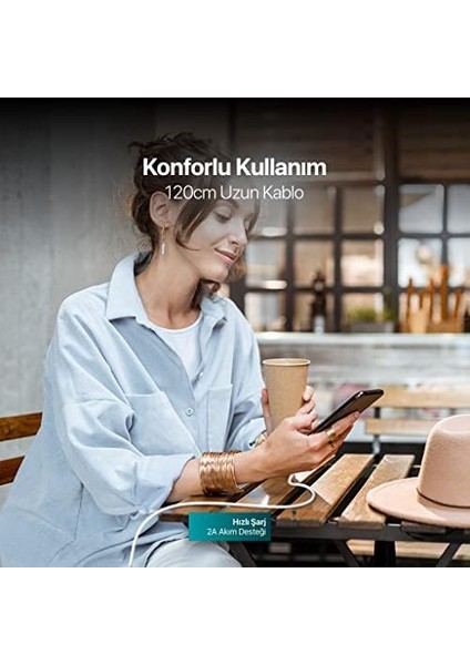 XKIN Micro USB Kablosu, Beyaz, Micro USB Şarj ve Data Transferi Samsung Uyumlu fiyatları