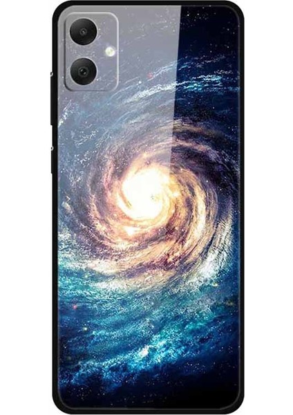 Samsung Galaxy A05 4g Kılıf Pc+Tpu+Temperli Cam Düşmeye Dayanıklı Telefon Koruyucu-Yıldız ve Bulut (Yurt Dışından)