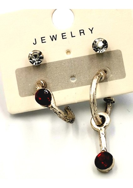 Renkli Kararmaz Papatya Figürlü Lüks Küpe