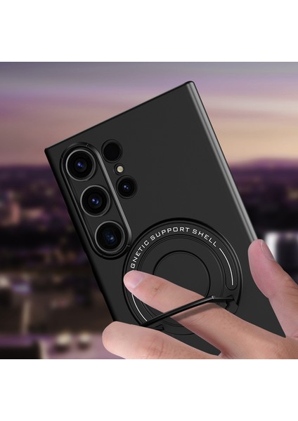 Samsung Galaxy S24 Ultra Kılıf Kickstand Telefon Kılıfı Magsafe-Koyu Mor ile Uyumlu (Yurt Dışından) fırsatları