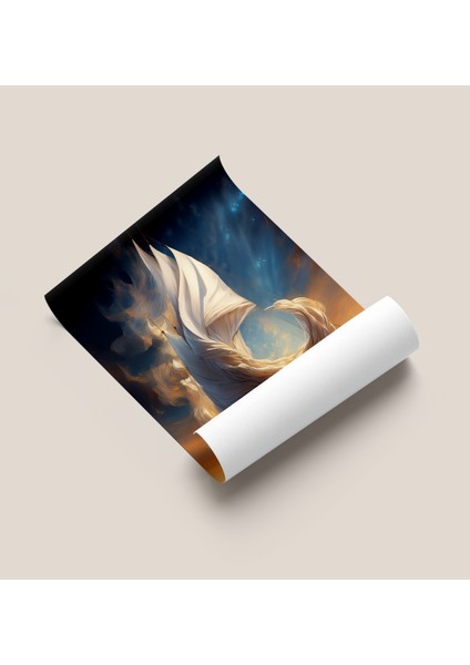 Çerçevesiz Poster Soyut Gemi - Dijital Baskı - Gemi fiyatları