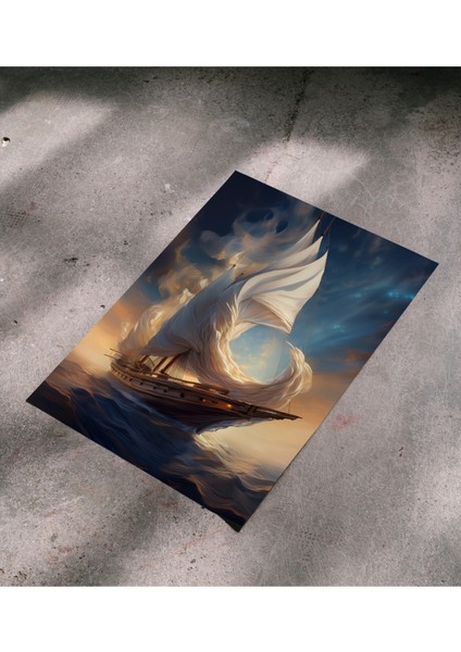 Çerçevesiz Poster Soyut Gemi - Dijital Baskı - Gemi fırsatları