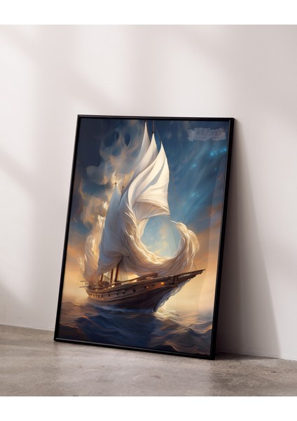 Çerçevesiz Poster Soyut Gemi - Dijital Baskı - Gemi