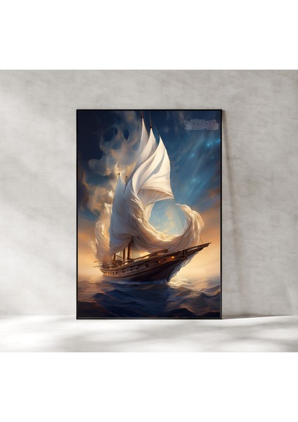 Çerçevesiz Poster Soyut Gemi - Dijital Baskı - Gemi