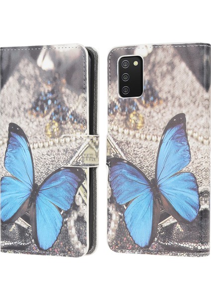 Desen Baskı Tam Koruma Stand Samsung Galaxy A03S (166.5 x 75.98 x 9.14MM) Için Deri Telefon Kasası (Yurt Dışından)
