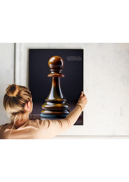 Metal Çerçeveli Gerçek Camlı Tablo - Dijital Baskı - Piyon indirimleri