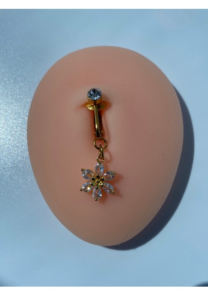 Çelik Göbek Piercing Mıknatıslı Sıkıştırmalı Kullanımlı Çiçek Model fırsatları