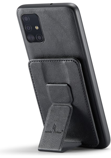 Samsung Galaxy A51 4g SM-A515 Kılıf Kartlıklı Deri Kaplama Tpu Telefon Kapağı-Siyah (Yurt Dışından) fiyatları