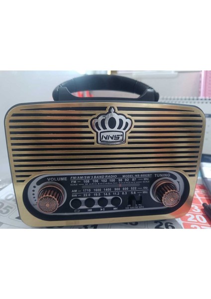 Kahverengi Retro Radyo, Şık ve Hafif Tasarım, Kaliteli Ses Keyfi