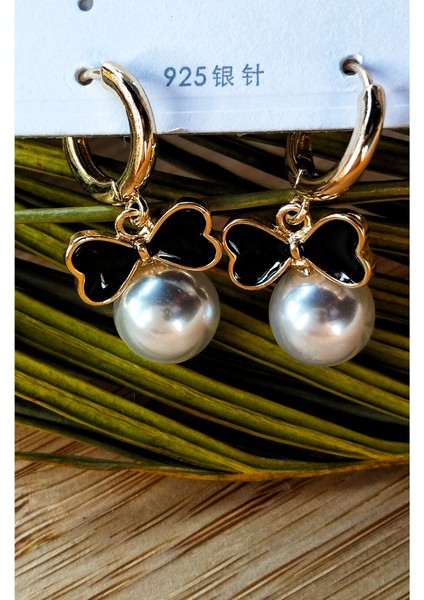 Lüks Figürlü Gösterişli İncili Küpe