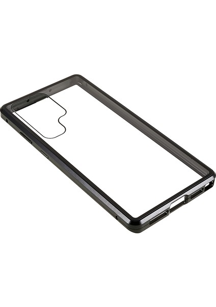 Samsung Galaxy S24 Ultra Kılıf Manyetik Temperli Cam Çift Taraflı Telefon Kapağı-Siyah (Yurt Dışından) indirimleri