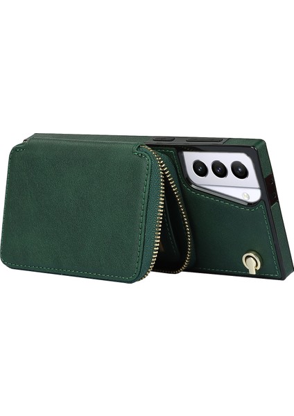 Samsung Galaxy S21+ 5g Cüzdan Kılıf Tpu+ Uzun Askılı Pu Cep Telefonu Kılıfı-Yeşil (Yurt Dışından) fırsatları