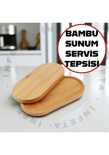 Bambu Oval Sunum ve Servis Tepsisi -Yağdanlık Altlığı 1 Adet