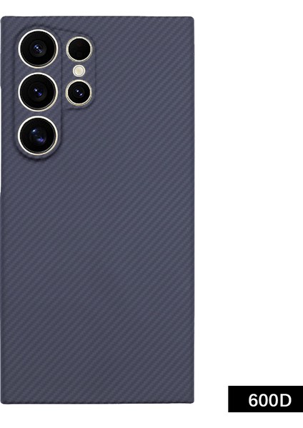 Samsung Galaxy S24 Ultra Telefon Kılıfı 600D Dokulu Hassas Kesim Aramid Fiber Telefon Kapağı-Siyah (Yurt Dışından)