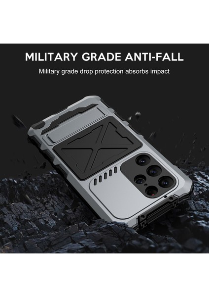 Samsung Galaxy S24 Ultra Kickstand Telefon Kılıfı Için Askeri Sınıf Darbeye Dayanıklı Kapak-Gümüş (Yurt Dışından) fiyatları