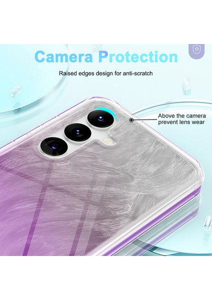 Samsung Galaxy S24+CEP Telefonu Kılıfı Pc+Tpu Darbeye Dayanıklı Degrade Tüy Kapak-Mor (Yurt Dışından) fırsatları