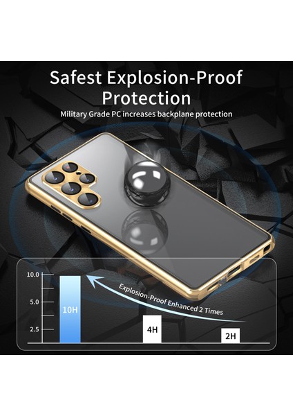 Samsung Galaxy S24 Ultra Kılıf Anti-Spy Çift Taraflı Temperli Cam Manyetik Telefon Kapağı-Siyah (Yurt Dışından) indirimleri