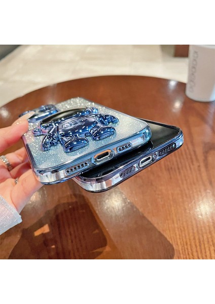 Samsung Galaxy S23 Ultra Kılıf Astronot Kickstand Galvanik Glitter Kapak-Mavi (Yurt Dışından) indirimleri
