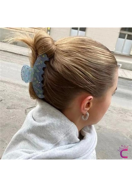 Özel Tasarım Çiçekli Işlemeli Taşlı Asetat Kemik Mandal Toka 10 cm - Kadın Hediyesi Saç Topuz Tokası fiyatları