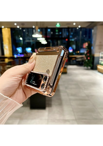 Samsung Galaxy Z Flip3 5g/z Flip4 5g Kılıf Menteşe Koruma Telefon Kapağı Taklidi Dekor-Siyah (Yurt Dışından) modelleri