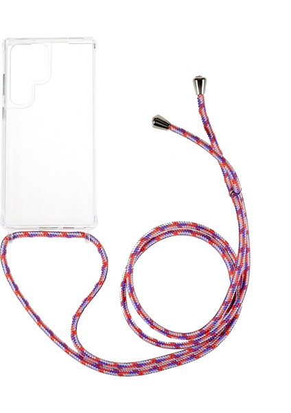 Samsung Galaxy S23 Için Ultra Tpu+Akrilik Telefon Damla Geçirmez Kapak, Uzun Kordon-Multi-Color ile Net Çizme Anti-Çizik Çantası (Yurt Dışından)