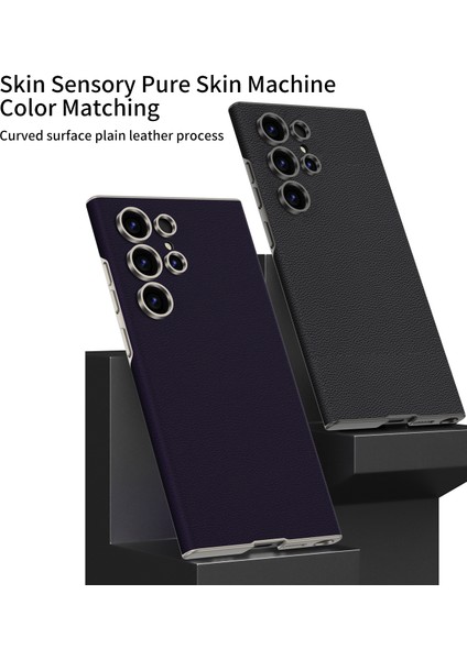 Samsung Galaxy S24 Ultra Pc+Pu Kılıf Skin-Touch Ince Telefon Kılıfı-Titanyum Siyah (Yurt Dışından) fırsatları