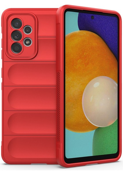 Samsung Galaxy A52 4G/5G/A52S 5g Slip Slip Yumuşak Tpu Tpu Kılıf Damla Geçirmez Cep Telefonu Koruyucu Kapak-Kırmızı (Yurt Dışından)