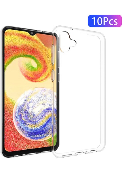 10 Adet/paket Samsung Galaxy A04 4g (164,4 x 76,3 x 9,1 Mm) Yumuşak Tpu Iç Anti-Filigran Kılıf Şeffaf Anti-Damla Telefon Kapağı (Yurt Dışından)