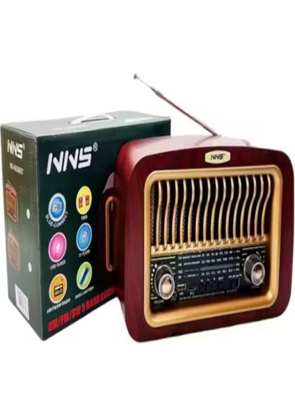 Kahverengi Nostaljik Radyo 6656-BT, Şık ve Retro Tasarım fiyatları