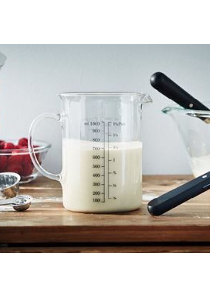 1 Lt Cam Ölçekli Ölçü Kabı, Isıya Dayanıklı, Dayanıklı ve Pratik Kullanım modelleri