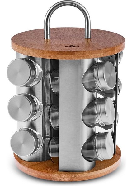 Dönen Standlı 12'li Baharat Takımı, Şık ve Pratik Kullanım Için Ideal Seçim