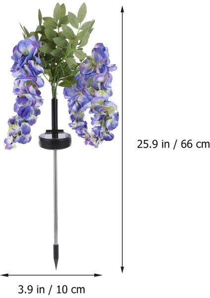 Mor Salkım LED Güneş Enerjili Bahçe Aydınlatma Lambası 🌸☀️ fiyatları