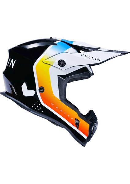 Master Race Trash Kask Master Rainbow Siyah Beyaz Turuncu