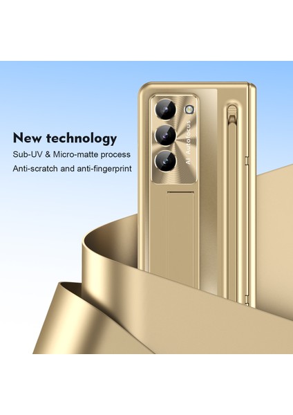 Samsung Galaxy Z Fold6 5g Kickstand Kılıf Menteşe Pc Telefon Kapağı Temperli Cam Filmi/stylus-Altın Için (Yurt Dışından) fiyatları