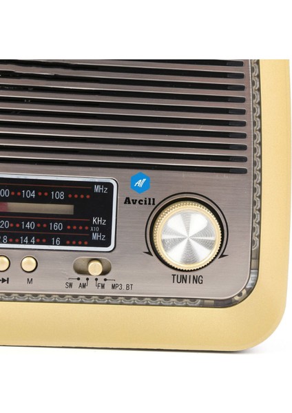 Kahverengi Eskitme Nostalji Radyo Bluetooth Fm-Sd-Aux Kartlı fırsatları