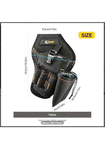 Ayarlanabilir Bel ve Alet Çantası, Siyah, Pratik ve Kullanışlı Ürün indirimleri