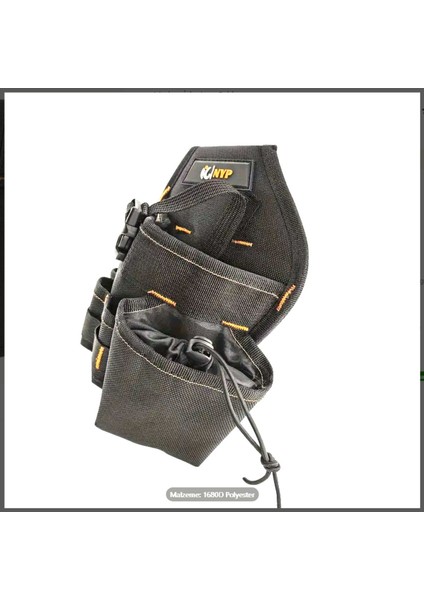 Ayarlanabilir Bel ve Alet Çantası, Siyah, Pratik ve Kullanışlı Ürün
