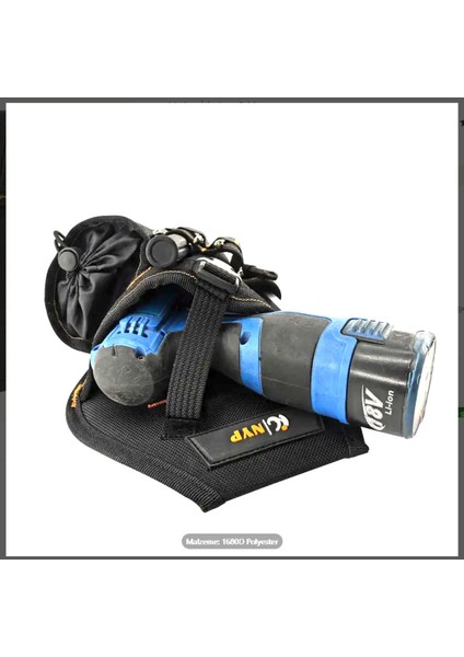 Ayarlanabilir Bel ve Alet Çantası, Siyah, Pratik ve Kullanışlı Ürün