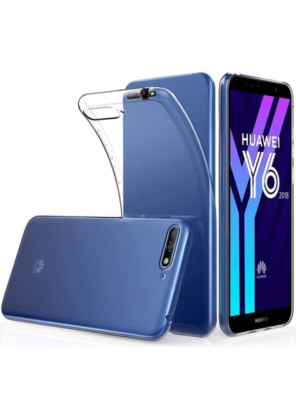 Huawei Y6 2018 Kılıf Lüx Şeffaf Silikon