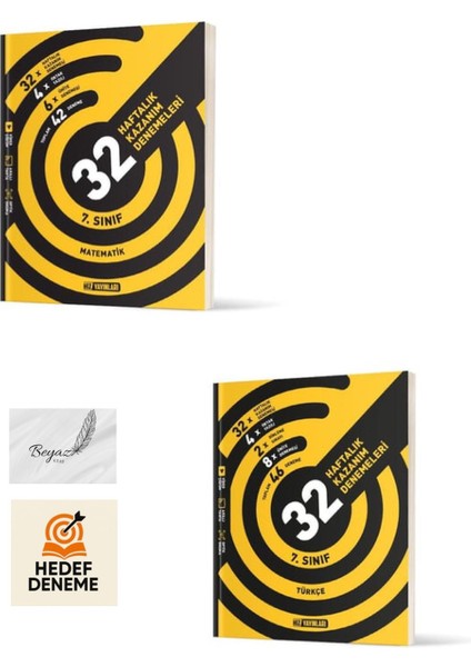 Hız 7.sınıf 32 Haftalık Matematik Türkçe Denemeleri Hedef Deneme